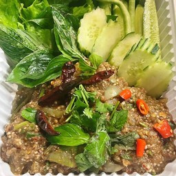 ซุบบักเขือ+ ผักสดผักลวก+ไข่ต้ม