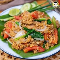 ข้าวผักรถไฟ(ข้าวผัดโบราณ)