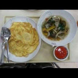 [ข้าวไข่เจียวนัว] ข้าวไข่ฟู+แกงเห็ด