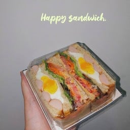 แซนวิชเกาหลี ไส้กรอก ไข่