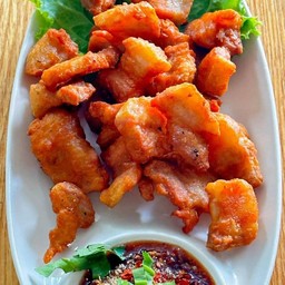 สามชั้นทอด น้ำจิ้มแจ่ว(ร้านได้จากไลน์แมน100฿)