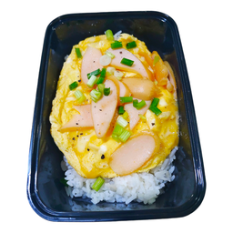 ข้าวไข่ข้นไส้กรอก (2 ฟอง)