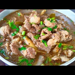 ต้มแซ่บเนื้อเปื่อย + ข้าวเปล่า