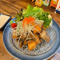 หนังปลาแซลมอนทอด