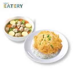 [ข้าวไข่เจียวนัว] ข้าวไข่ฟู+ต้มจืดเต้าหู้