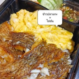 ข้าวปลาแกะ+ไข่ข้น