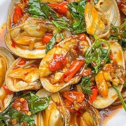 หอยลายผัดพริกเผา