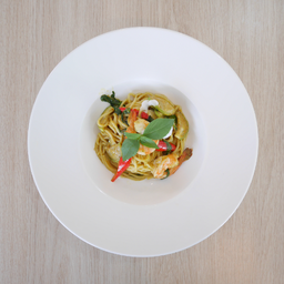 สปาเก็ตตี้แกงเขียวหวานกุ้ง