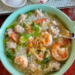 ข้าวต้มหมูสับ+กุ้ง