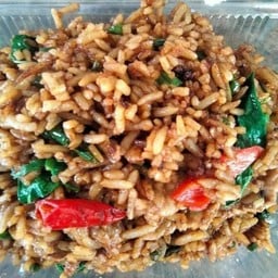 กะเพราหมูสับคลูก