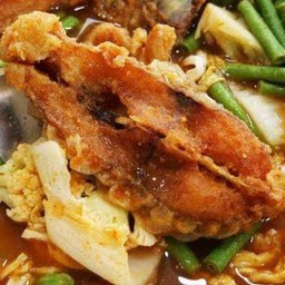 แกงส้มผักรวมปลาชิ้น (หม้อ)