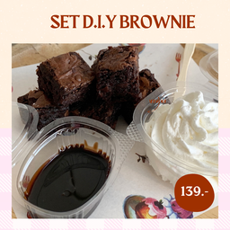 Set d.i.y brownie&whipcream