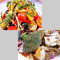 [คู่อร่อย] ตำป่า + ยำปูม้า