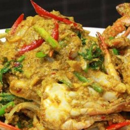 ปูม้าผัดผงกะหรี่