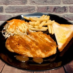 สเต๊กไก่พริกไทยดำ