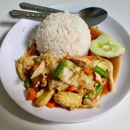 ผัดผักรวมหมู