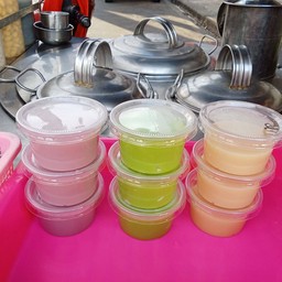 สังขยาใบเตย เผือก นมข้น