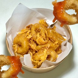 หมึกวงทอดกรอบ