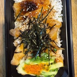 ข้าวไก่ย่างซอสบาร์บีคิว