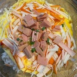 ข้าวไข่ข้นหน้าปูอัด+แฮมพริก