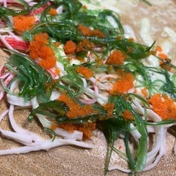 ยำสาหร่าย+ไข่กุ้ง+ปูอัด+ชีส