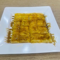 โรตีใส่ไข่+คาราเมล