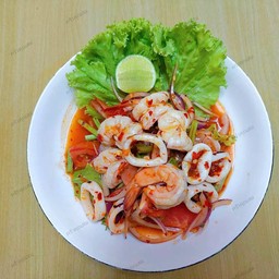 ยำกุ้ง+ปลาหมึก