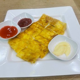 โรตีใส่ไข่+แฮมชีส