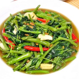 ผัดผักบุ้งไฟแดง(กับข้าว)