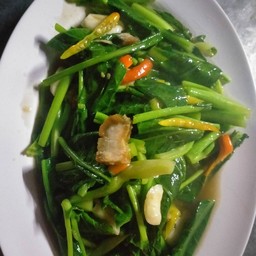 คะน้าหมูกรอบ