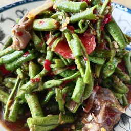 ตำถั่ว(ปลาร้า)