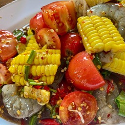 ตำข้าวโพดกุ้งสด
