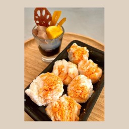 ไอศกรีมไข่เค็ม 6 ลูก (ใส่ท็อปปิ้ง)