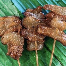 หมูติดมันทอด