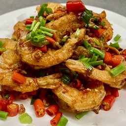 椒盐虾กุ้งคั่วพริกเกลือ