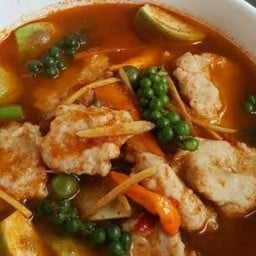 แกงป่าลูกชิ้นปลากราย