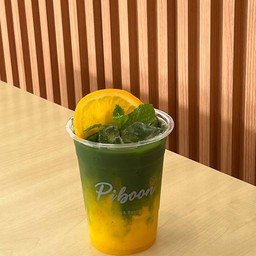 มัทฉะน้ำส้มสด