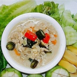 เต้าเจี้ยวหลนกุ้ง+ผักสด