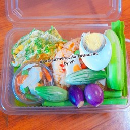 ข้าวคลุกน้ำพริกลงเรือ ไข่ชะอม มินิ