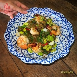 ผัดสามฉุนกุ้ง