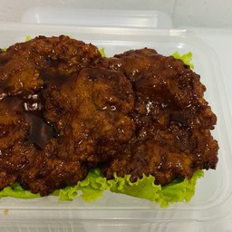 หมูทอดก้อนแบน 2 ชิ้น - เป็นกับข้าว