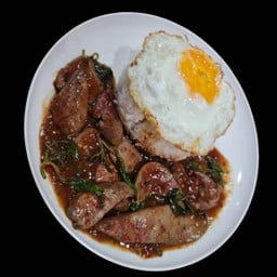 กระเพราตับนุ่มไข่ดาว🍳