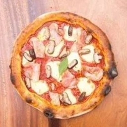 Ham and Mushrooms pizza slice