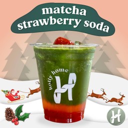 matcha strawberry soda