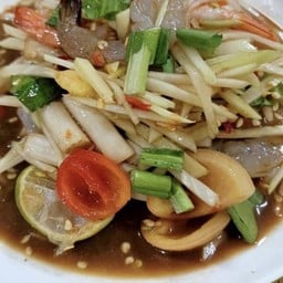 ตำไหลบัวมะละกอ+กุ้งสุก+สดปลาร้า