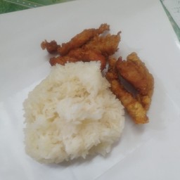 ข้าวหน้าไก่ทอดก.ท.+หมูทอดก.ท.