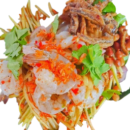 [อร่อยซ่ากับโค้ก] ยำกุ้งสด +  โค้ก ออริจินัล (กระป๋อง)
