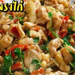 กระเพราไก่+ไข่ดาว