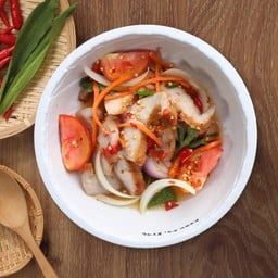 ยำคอหมูย่าง