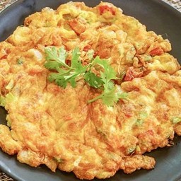 ข้าว+ไข่เจียวแหนม+ซอส (จิ้นส้ม Homemade จากเชียงราย)